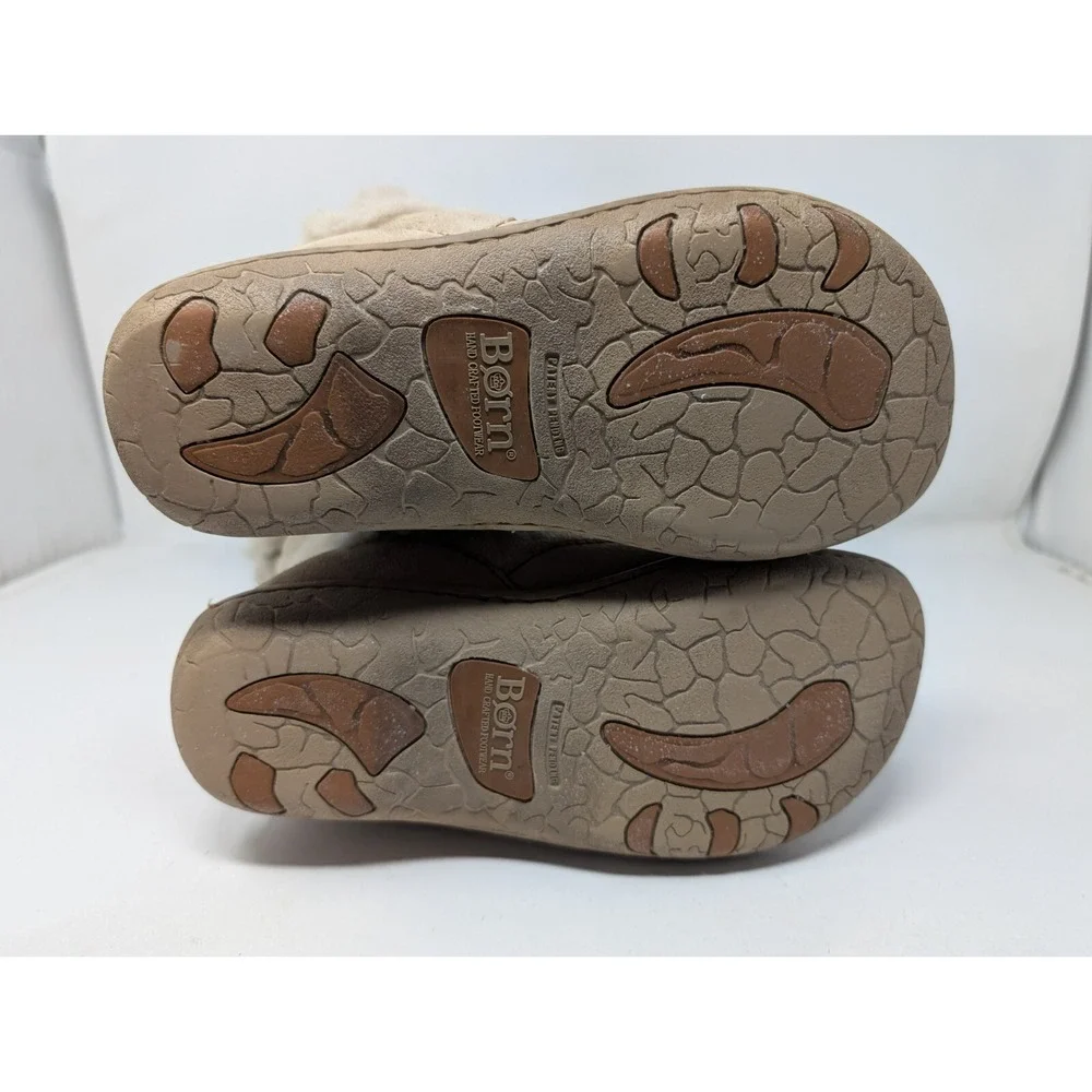 BORN Sheepskin Shearling Boots Women's Size 7 Suede Shilo W01295 Sheepskin VTG‎